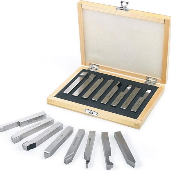 8-delig set HSS draaibeitels van 12 x 12 mm