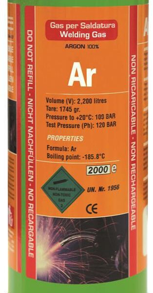 100% ARGON in 2,2 L (100 bar)